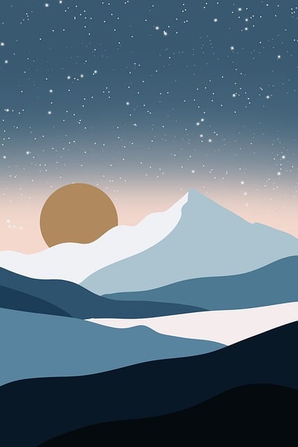 雪夜山中小屋的玻璃窗：雪痕与星子晕开的软调光影