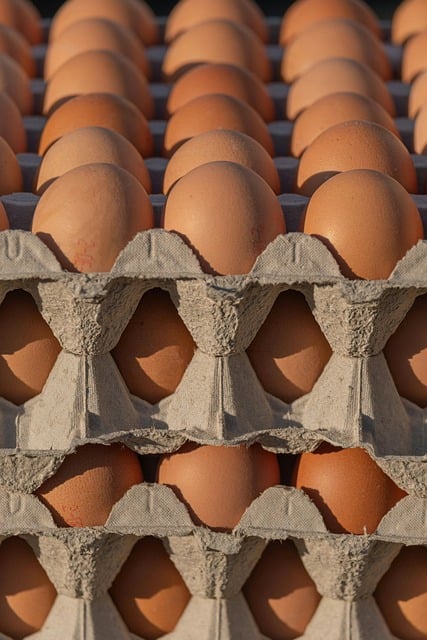 早市偏角的蛋盒堆：裹着晨光的质朴烟火