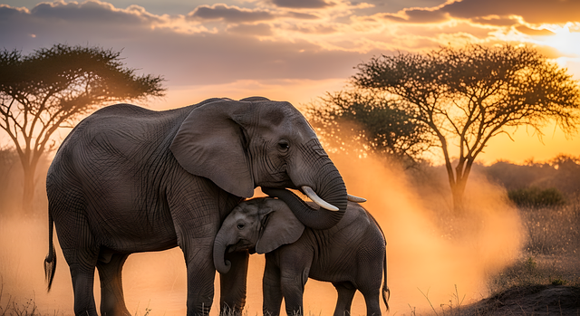 刚看到这幅AI创作的野象影像，想写给你聊聊非洲与斋普尔的野生松弛
