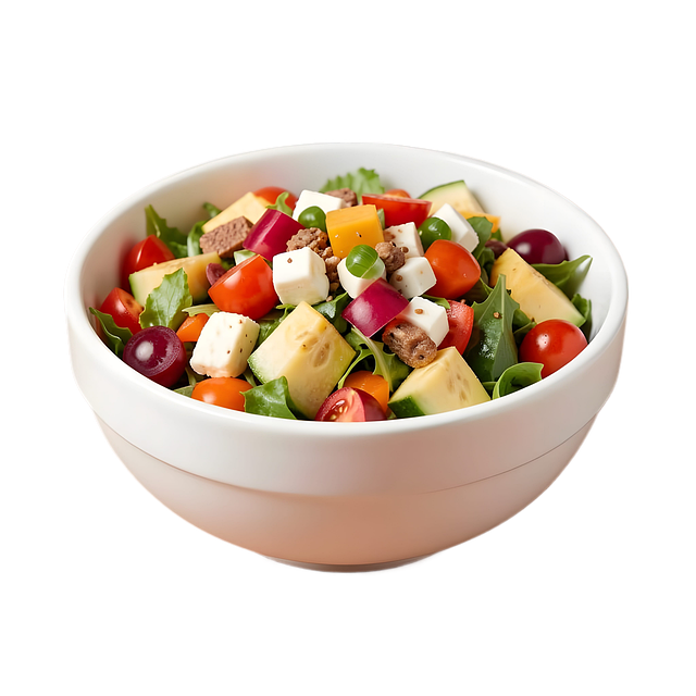 刚按下快门记录这盘素沙拉 指尖还沾着橄榄油的黏感