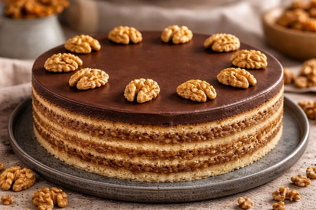 给阿圆的便条：上周特意为你烤的核桃巧克力松饼蛋糕