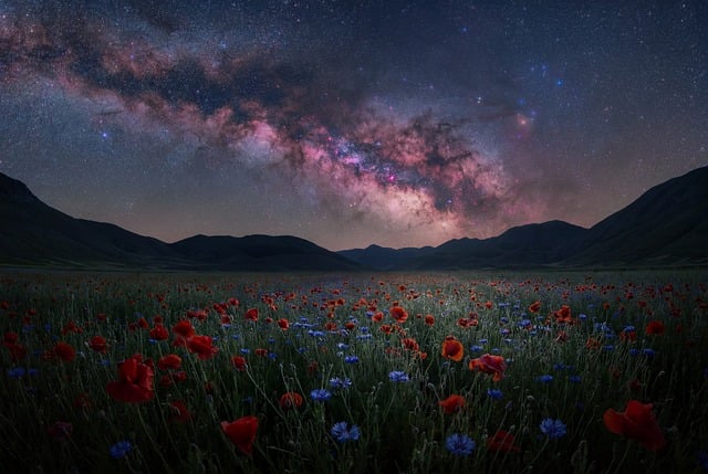 意大利卡斯泰卢乔星夜：旷野里藏着时光磨下的旧痕迹