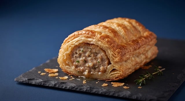 石板台面的酥皮肉卷,藏着一份没预料到的用心