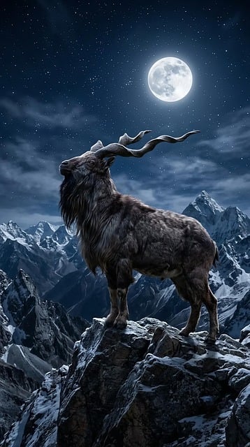 雪夜阿尔卑斯：山脊线条与星月光影里的旷野独处
