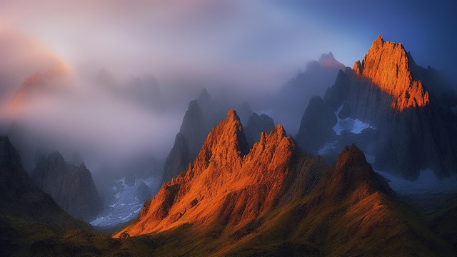 山径转角的偶然一瞥：雾霭缠山日光漏隙的山野光景