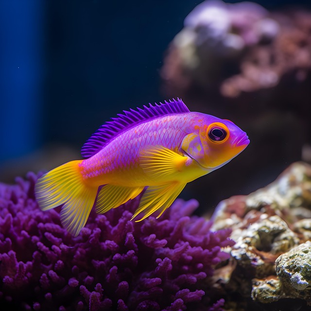 擦水族箱撞见小惊喜，我家养了半年的紫鱼藏着专属小秘密