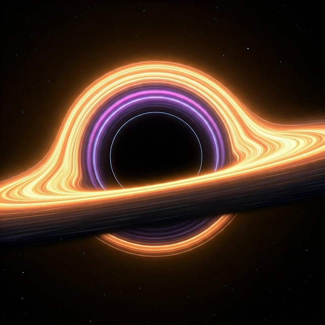 超巨黑洞视界边缘：被引力扭曲的宇宙时空图景